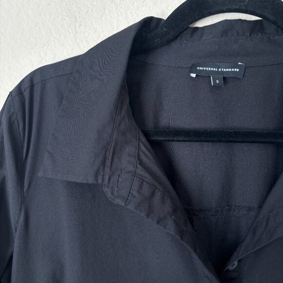 Universal Standard x Danielle Brooks The Danielle Button Pleated Shirt Dress - Picture 3 of 15